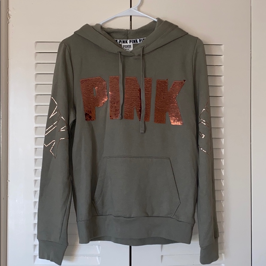 Olive Green And Rose Gold “Pink” Hoodie